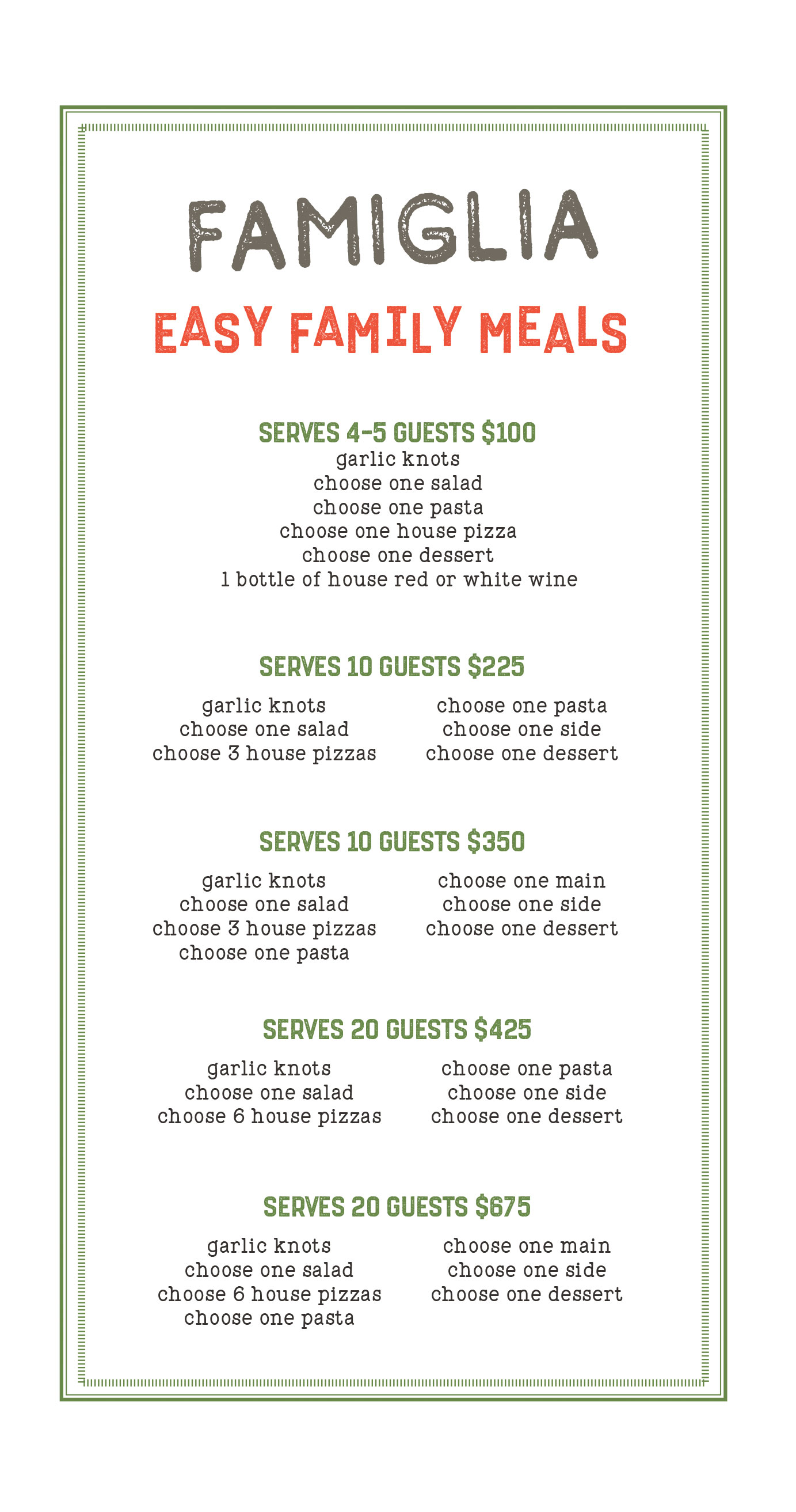 Catering Menu Panel 3